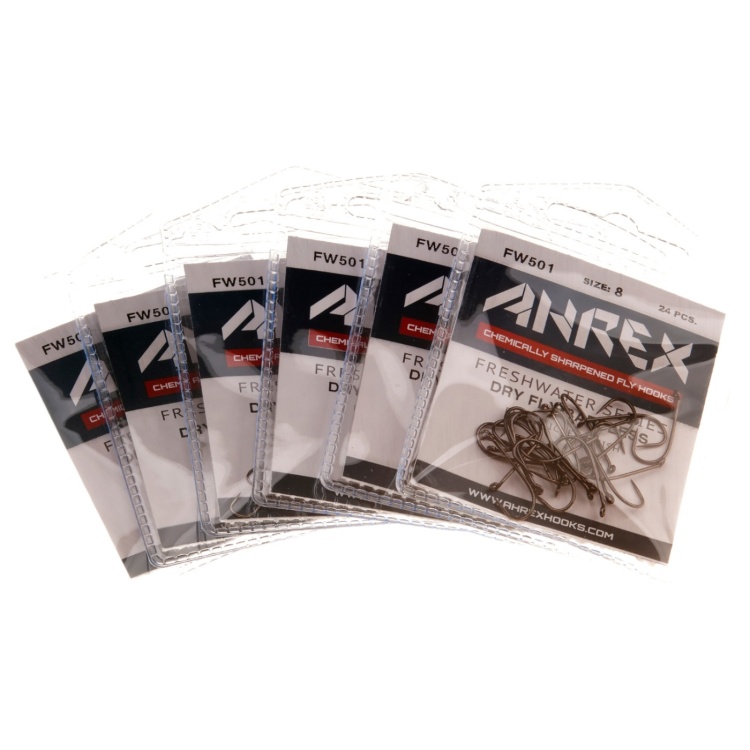 Ahrex Fw501 Dry Fly Traditional Hook Barbless #16 Trout Fly Tying Hooks